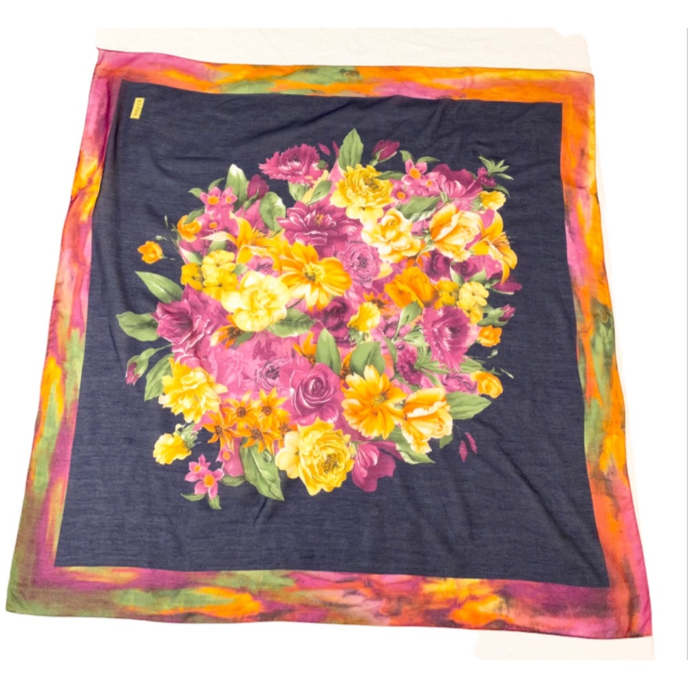 Vintage KEVSER Turkish Scarf in Floral Print
